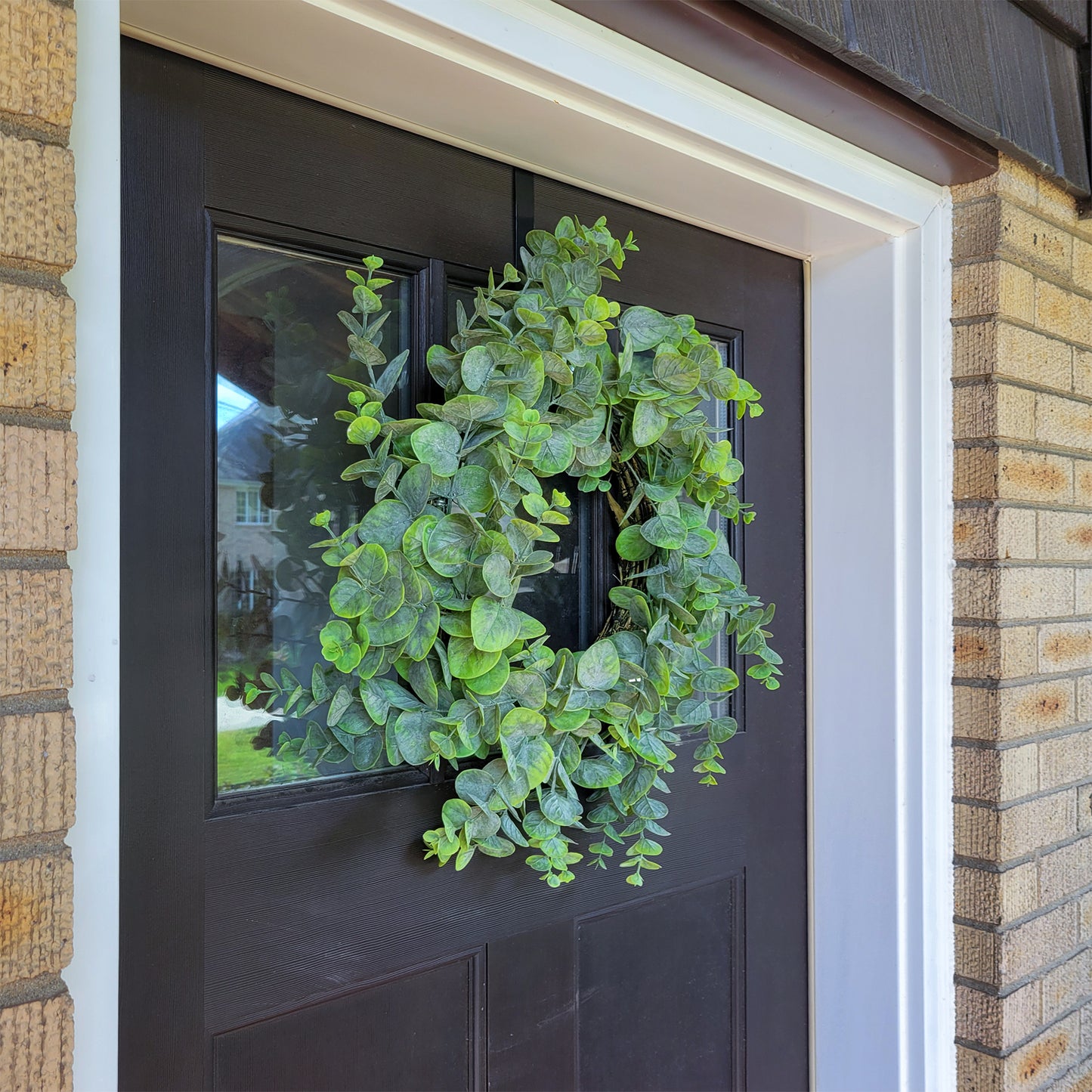24″ Artificial Spiral Eucalyptus Wreath – Year-Round Greenery Accent