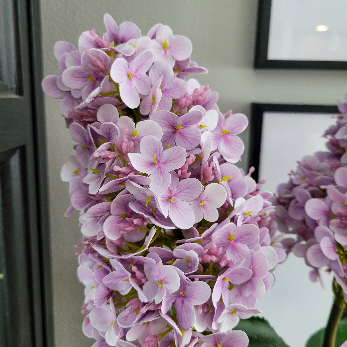 32.5" Real Touch Cone Hydrangea Stem – Artificial Lavender Flower Spray