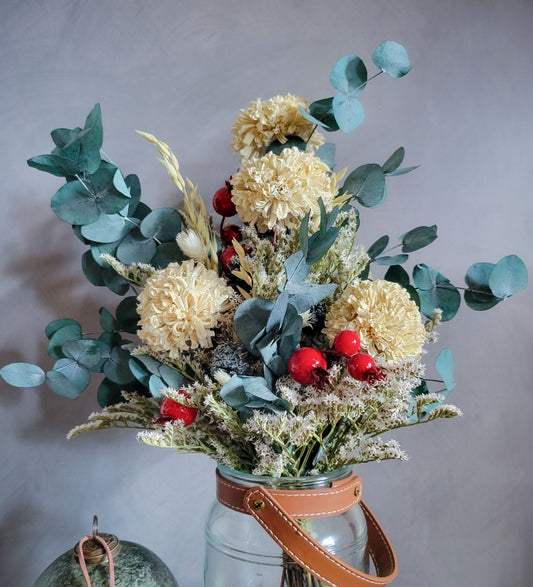 Snowball Bliss Winter Bouquet - Mossy Moss by Olia