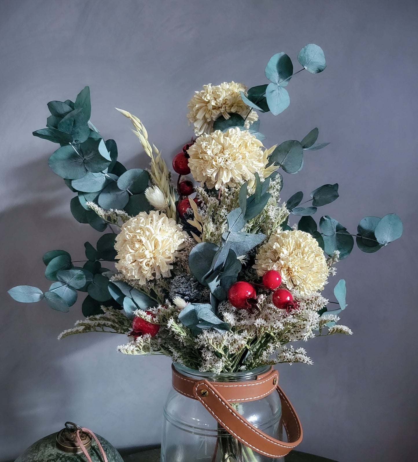 Snowball Bliss Winter Bouquet - Mossy Moss by Olia