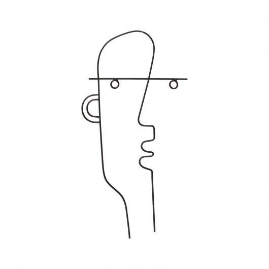 Black Metal Face Plant Stick Trellis - Mossy Moss by Olia