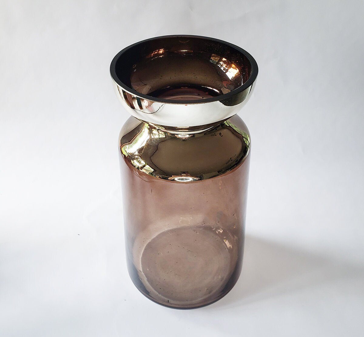 Brown Gold Glass Vase - Mossy Moss by Olia