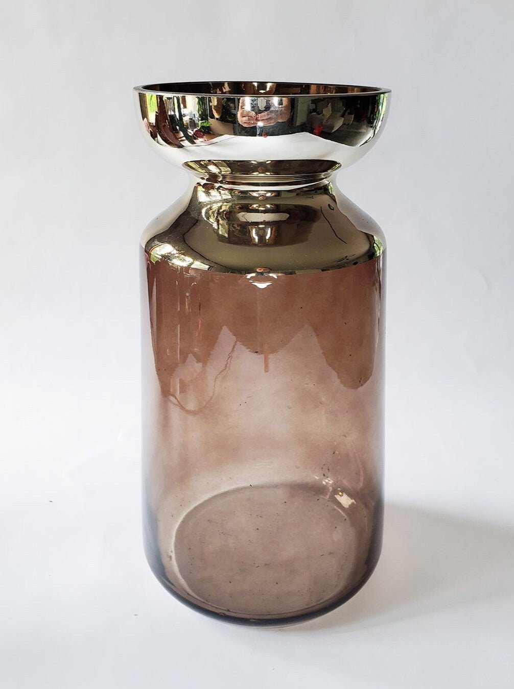 Brown Gold Glass Vase - Mossy Moss by Olia