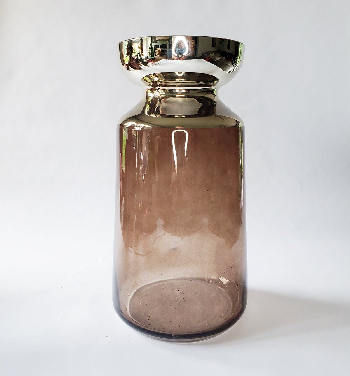 Brown Gold Glass Vase - Mossy Moss by Olia