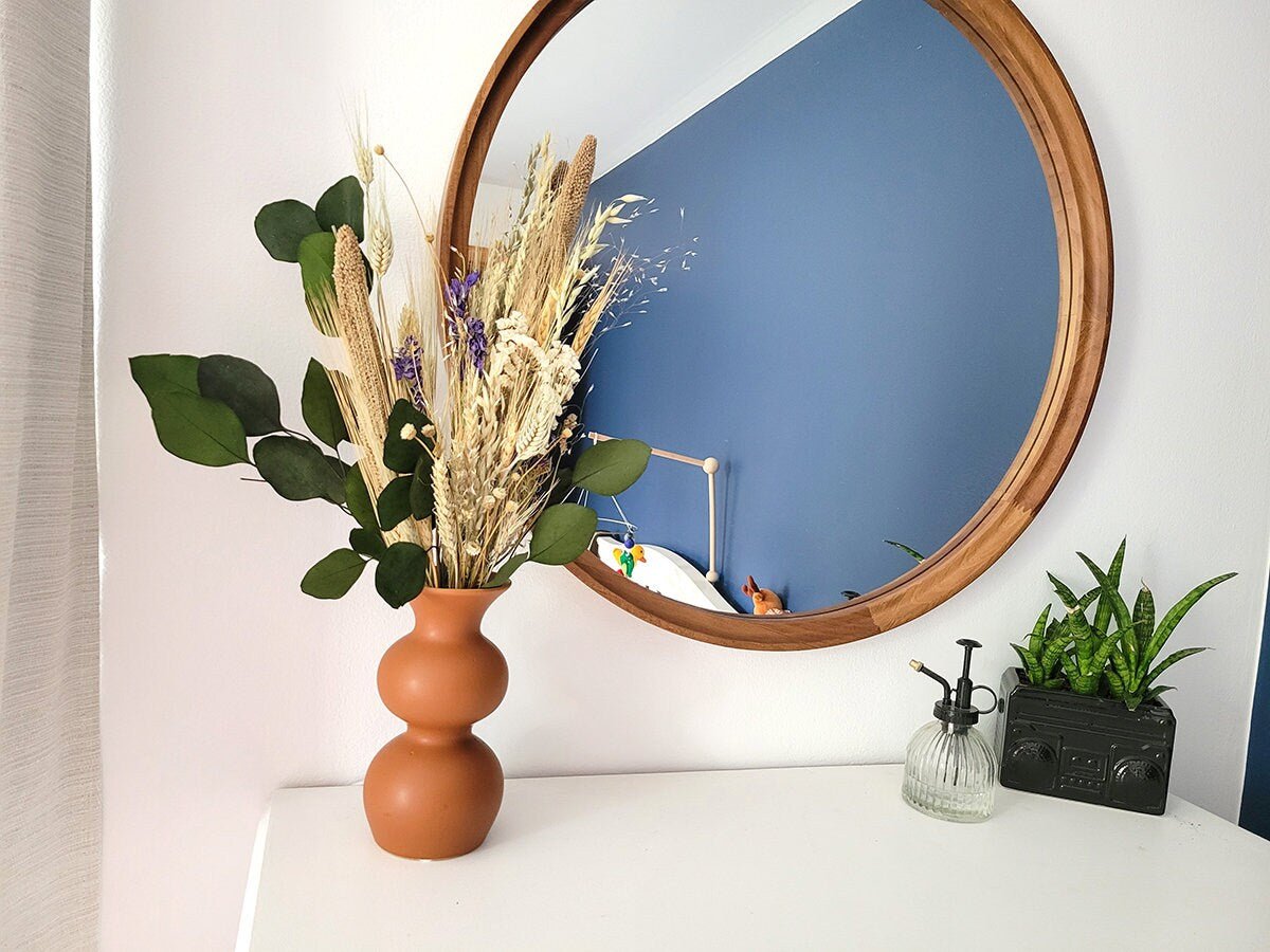 Dried Ornamental Grass Arrangement with Grains, Eucalyptus & Larkspur - Mossy Moss by Olia