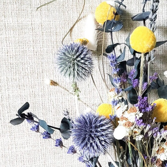 Dried Flower Blue Thistle & Billy Balls Bouquet
