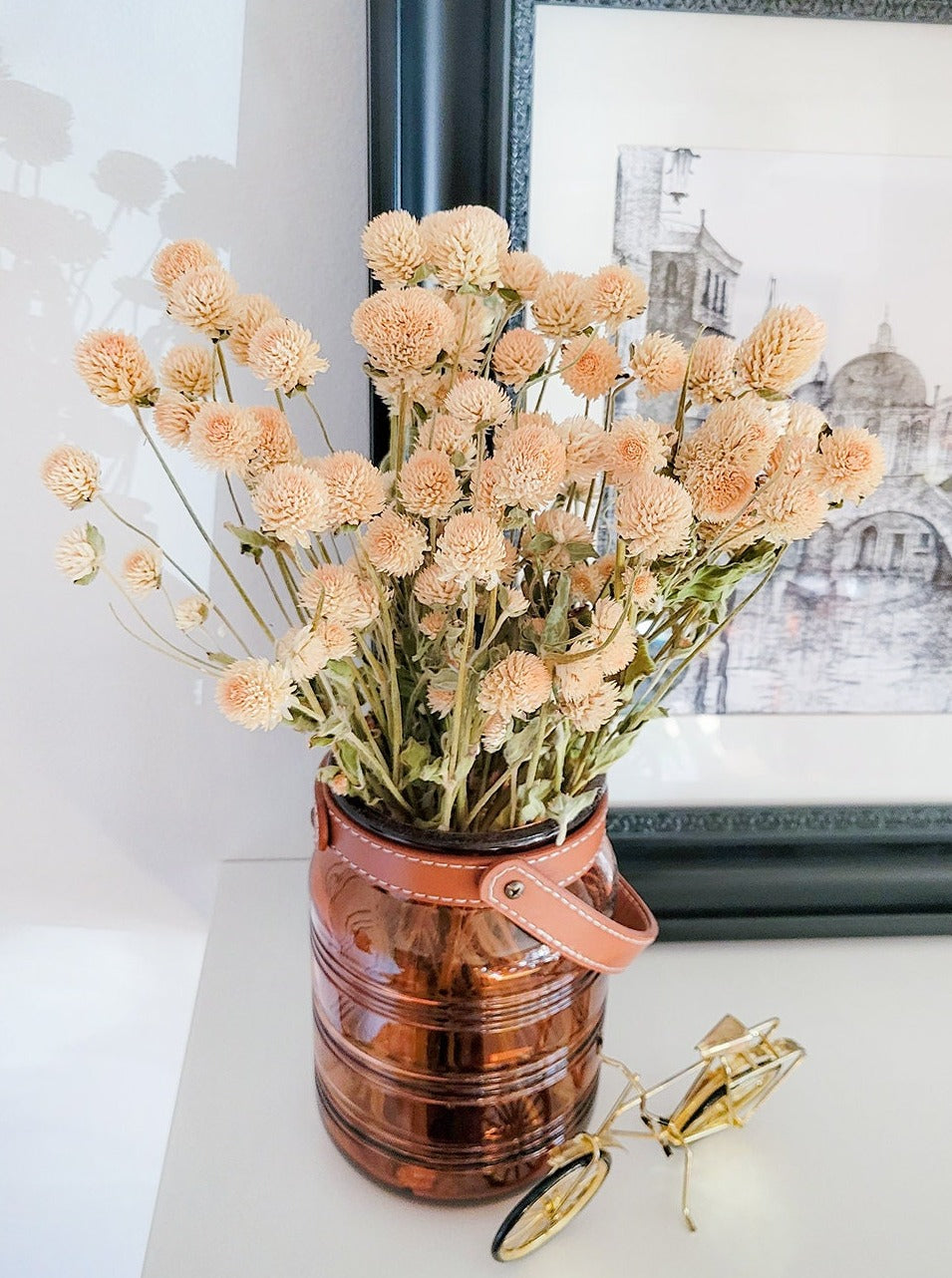 Dried Cream Blush Globe Amaranth