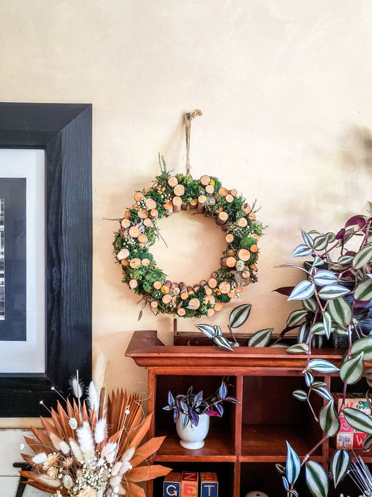 Moss & Birch Wreath - Mossy Moss by Olia
