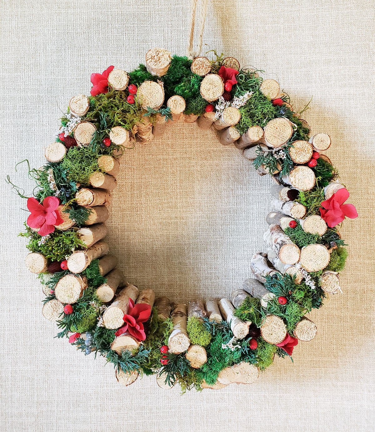 Moss & Birch Wreath - Mossy Moss by Olia