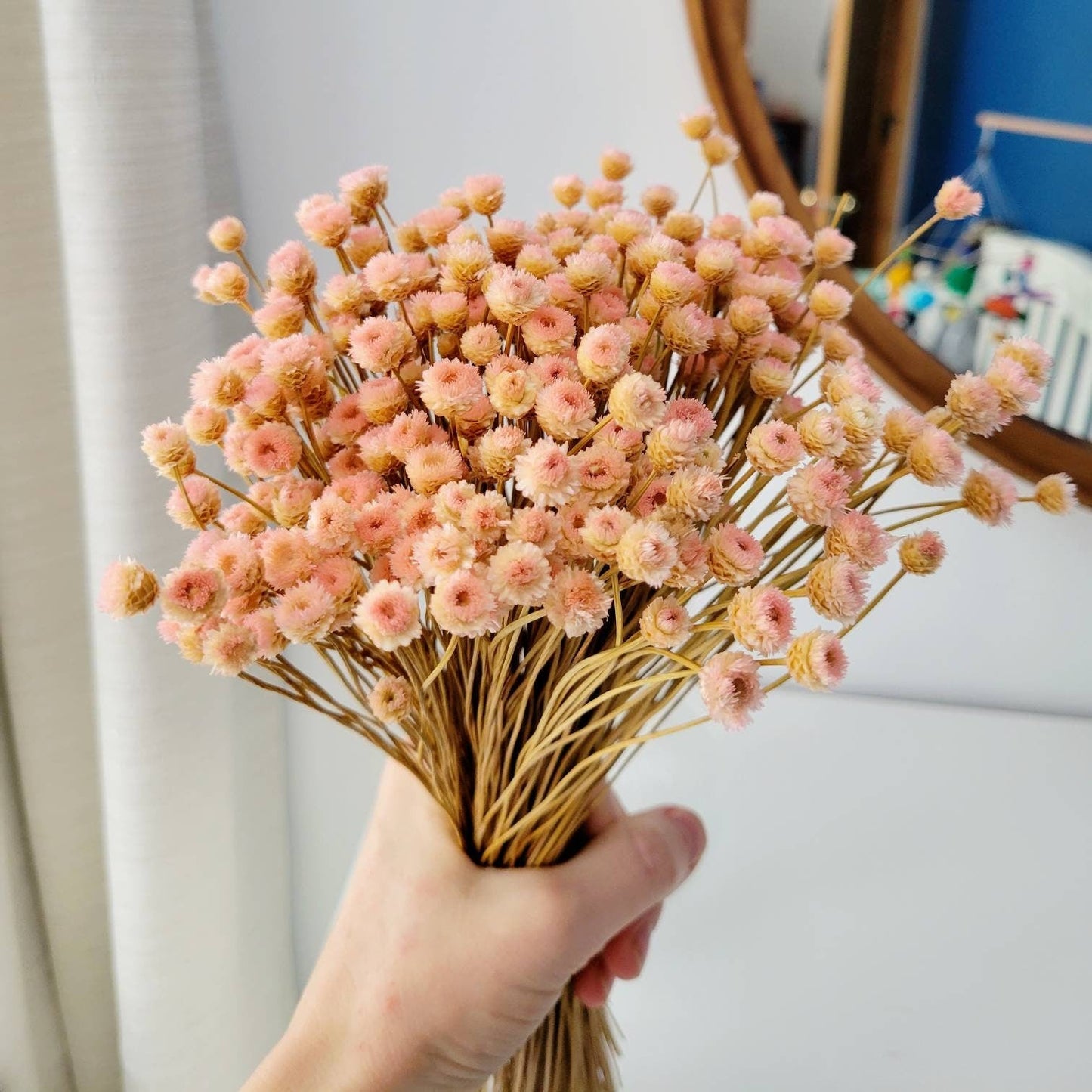 Natural Dried Blush Happy Flower Bundle - Mossy Moss by Olia