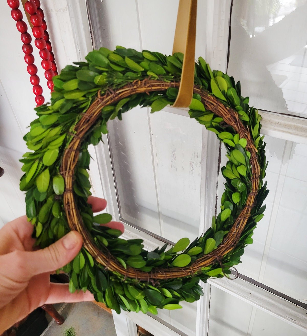 Preserved Boxwood Wreath - Mossy Moss by Olia