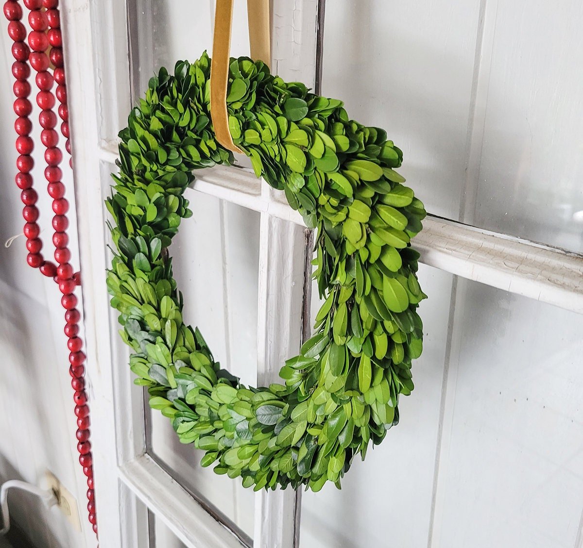Preserved Boxwood Wreath - Mossy Moss by Olia