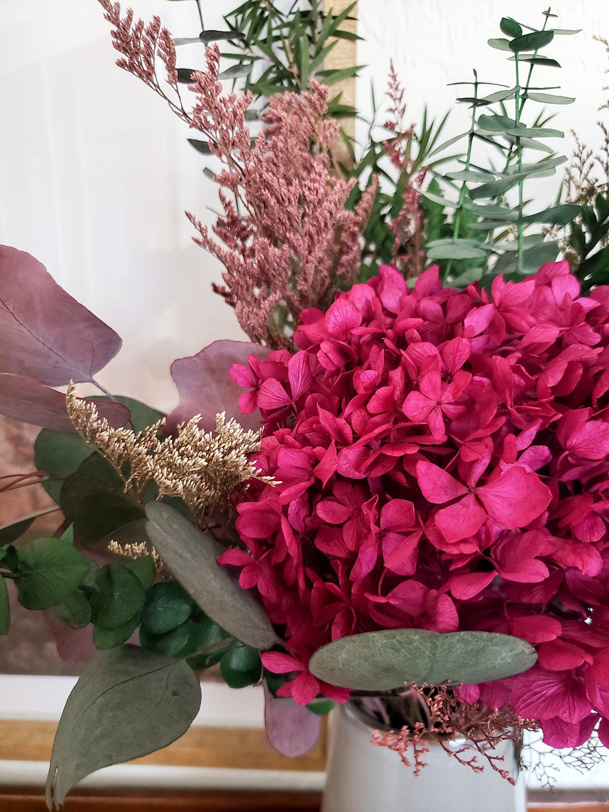 Preserved Hydrangea Bouquet w/ Eucalyptus - Mossy Moss by Olia