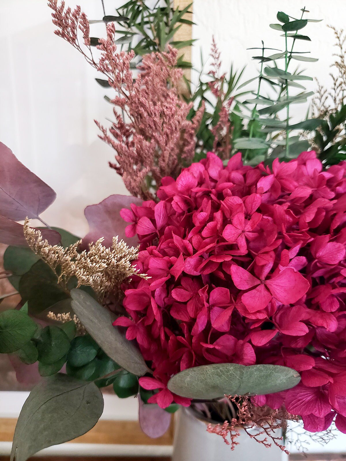 Preserved Hydrangea Bouquet w/ Eucalyptus - Mossy Moss by Olia