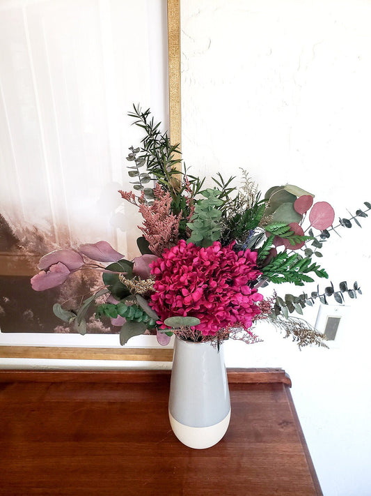 Preserved Hydrangea Bouquet w/ Eucalyptus - Mossy Moss by Olia