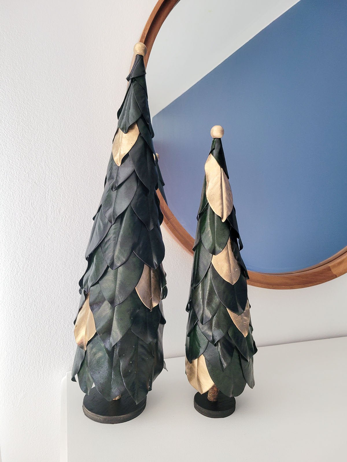 Preserved Real Magnolia Leaves Christmas Tree - Mossy Moss by Olia