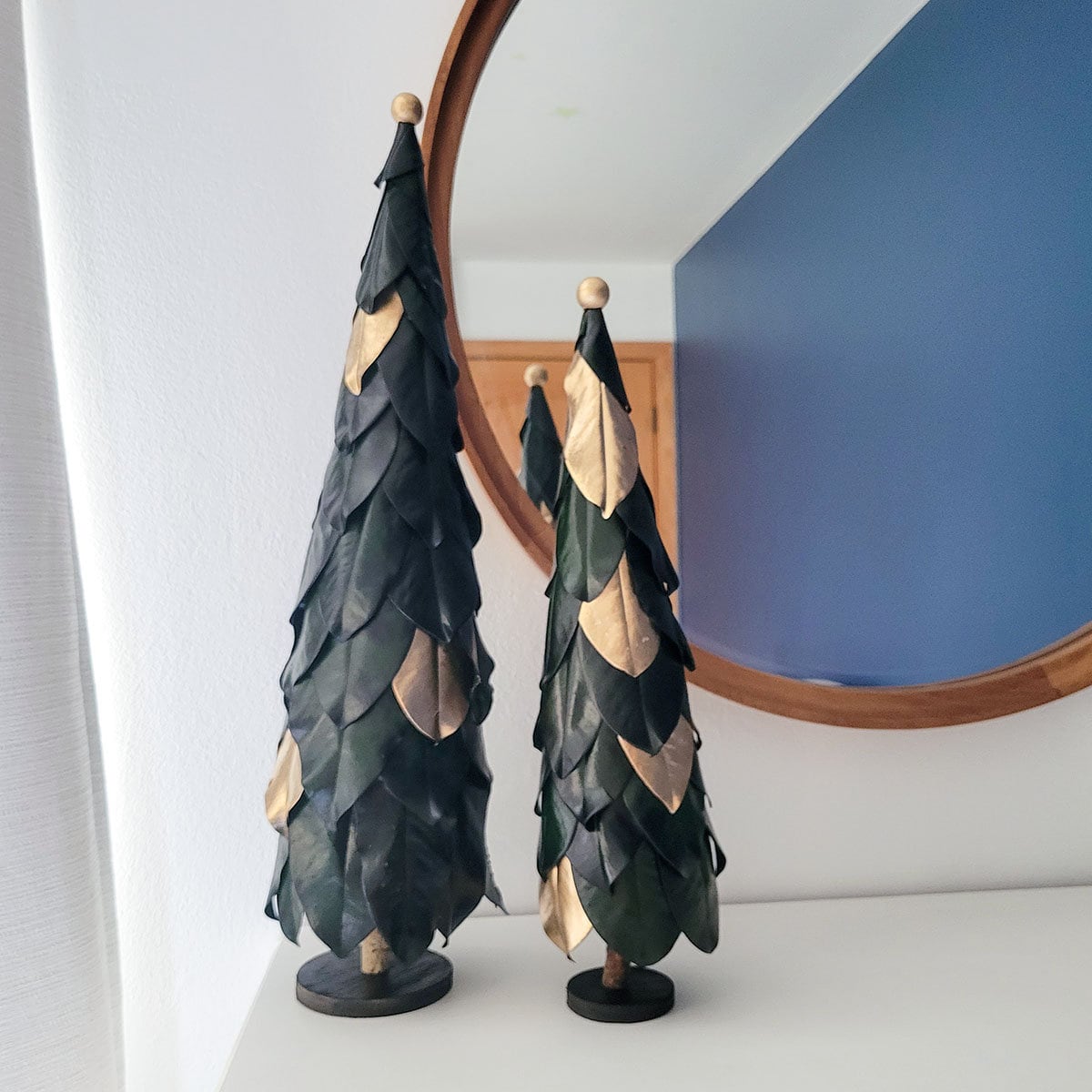 Preserved Real Magnolia Leaves Christmas Tree - Mossy Moss by Olia