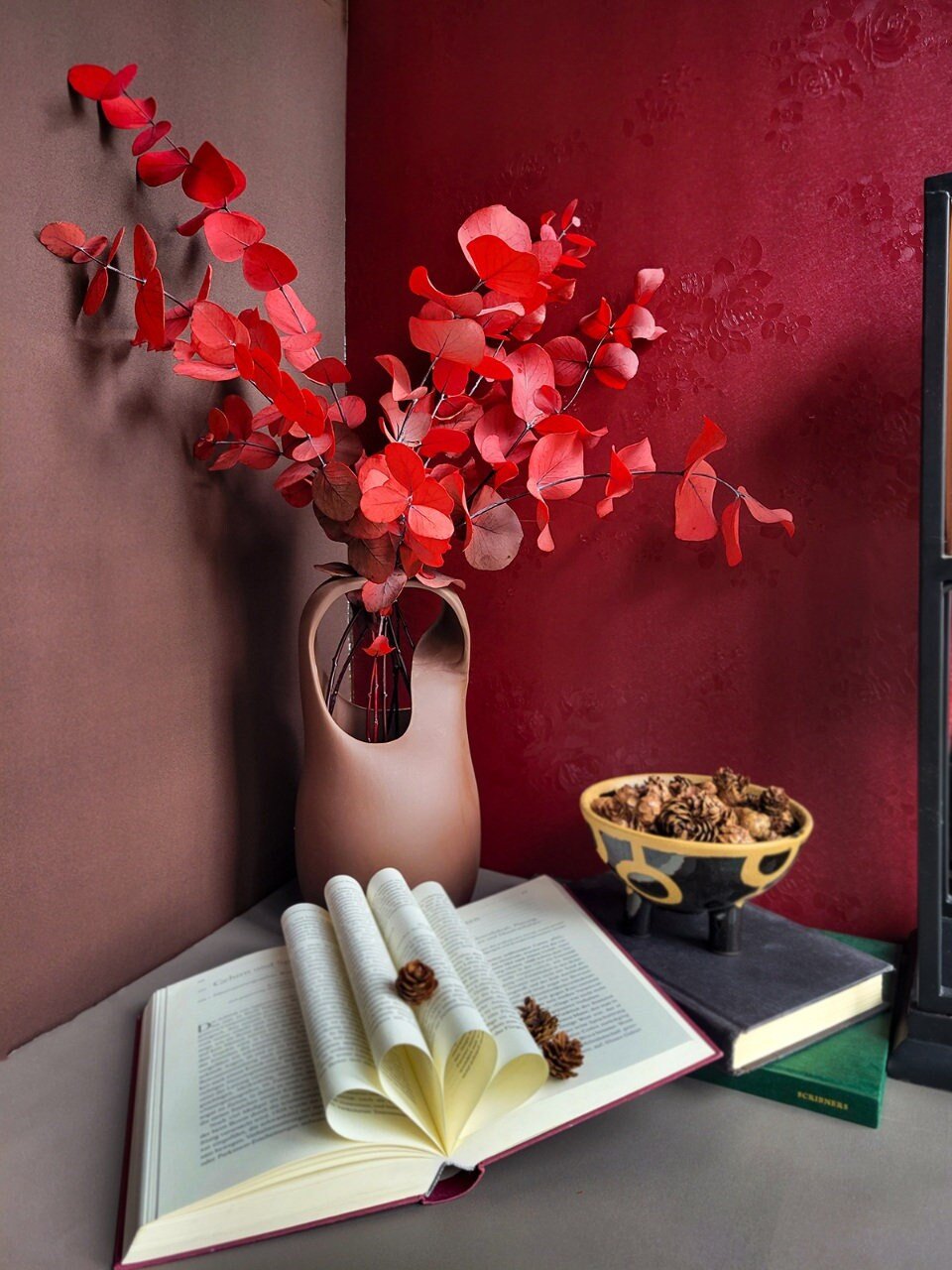 Preserved Red Spiral Eucalyptus - Mossy Moss by Olia