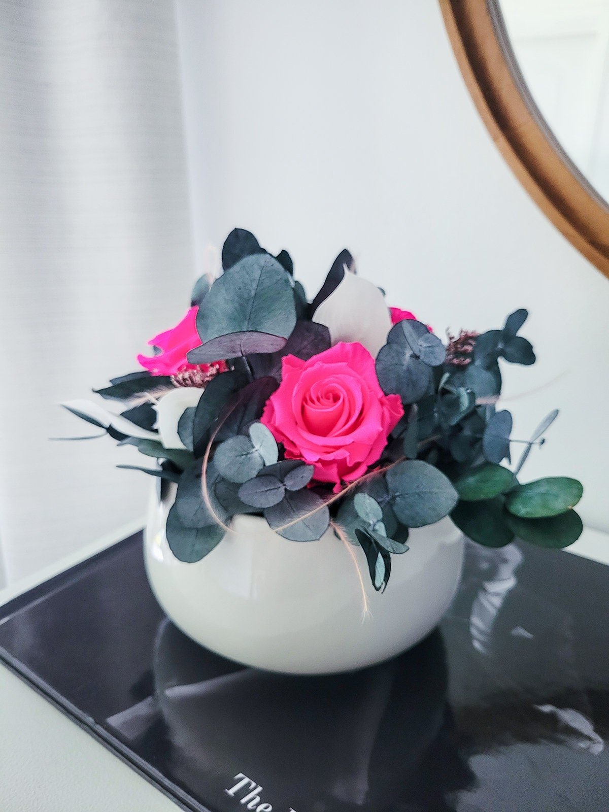 Preserved Rose & Eucalyptus Bouquet - Mossy Moss by Olia