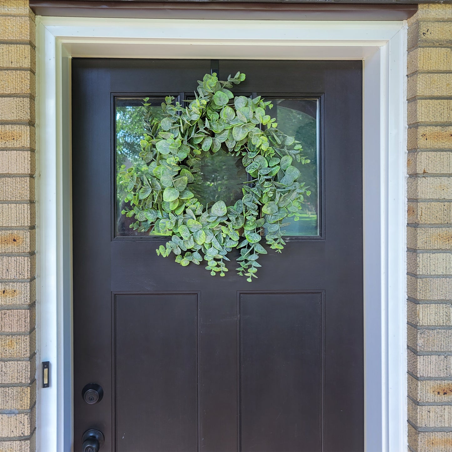 24″ Artificial Spiral Eucalyptus Wreath – Year-Round Greenery Accent