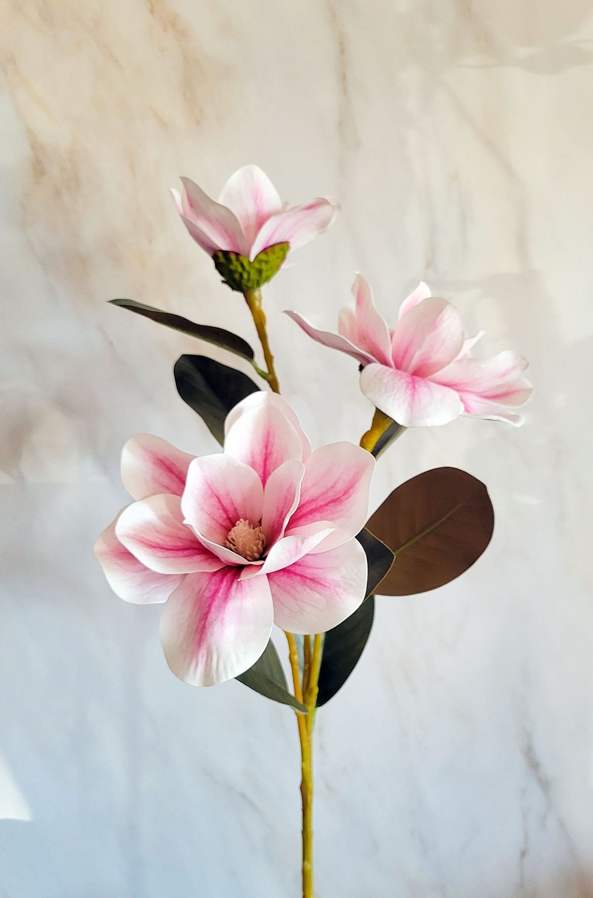 Real Touch Magnolia Flower Branch 32"