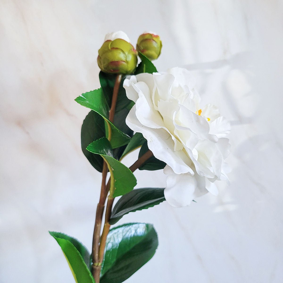 Real Touch White Camellia 28.5” - Mossy Moss by Olia