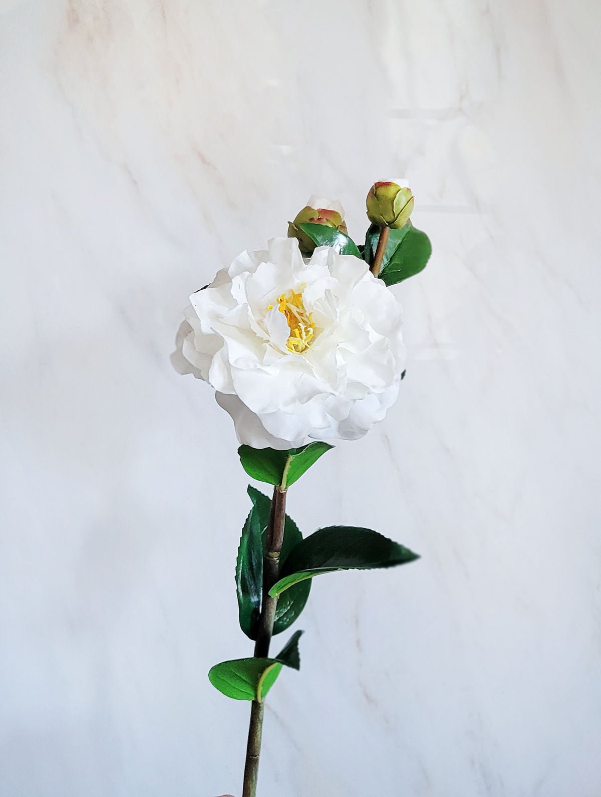 Real Touch White Camellia 28.5” - Mossy Moss by Olia