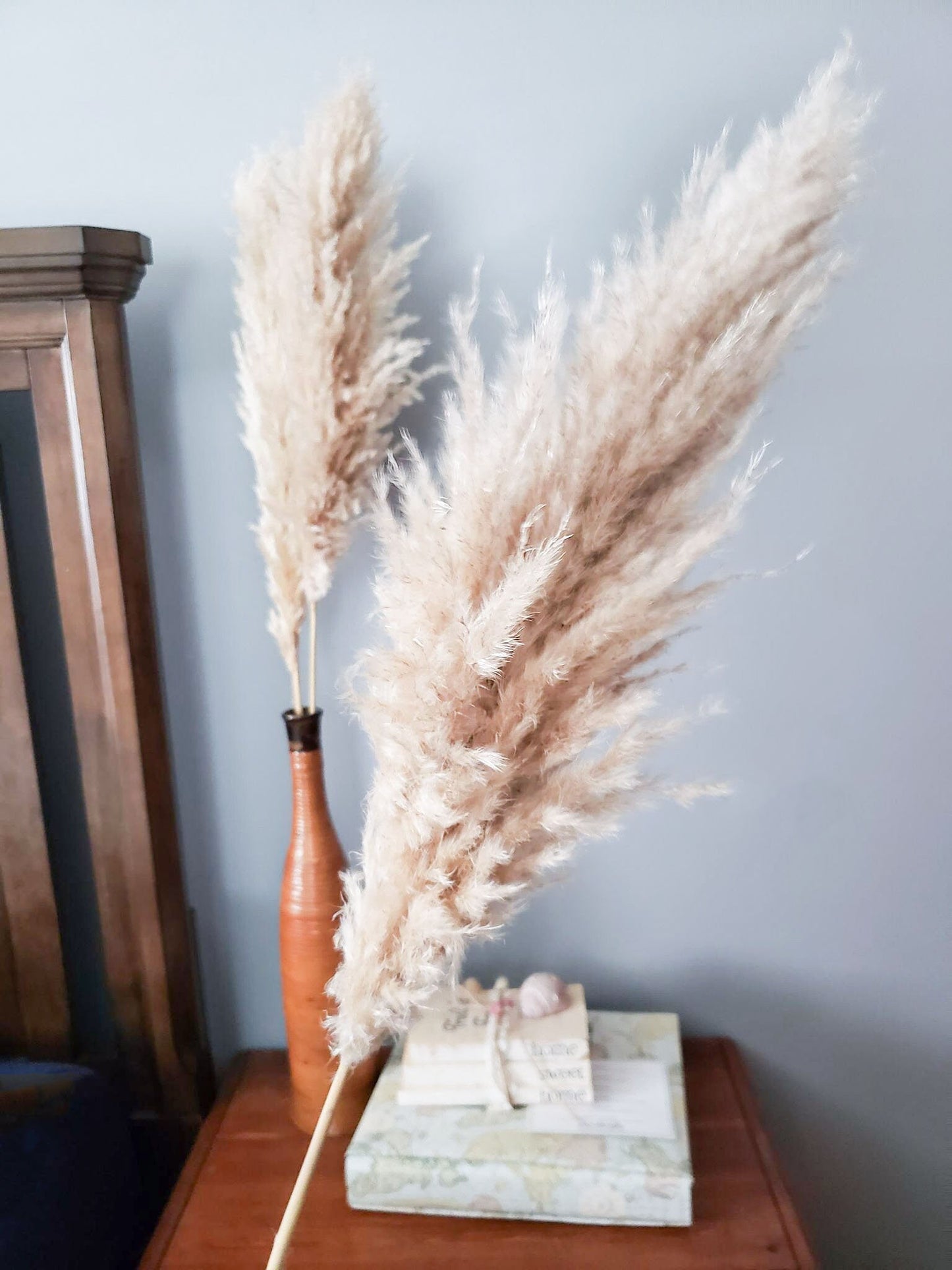 Large Pampas Grass 46" | Vase Filler | Natural Decor | Beige Ornamental Grass | Decoration | Dried Florals | Natural Decor | Boho Decor