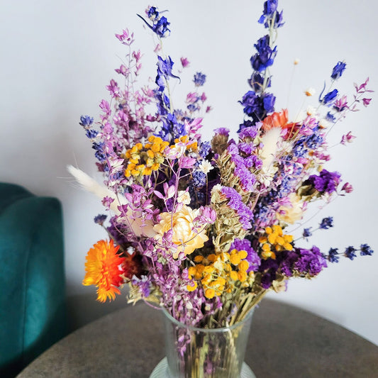 Colorful Spring Dried Flower Bouquet