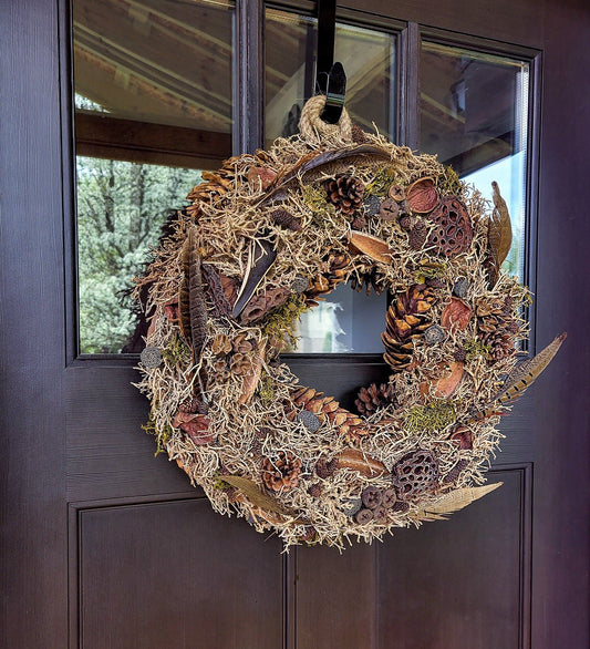 Natural Mixed Wreath - Mossy Moss by Olia