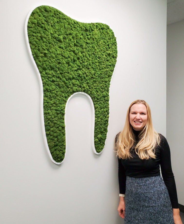 Preserved Moss Tooth for Dentist Offices - Mossy Moss by Olia